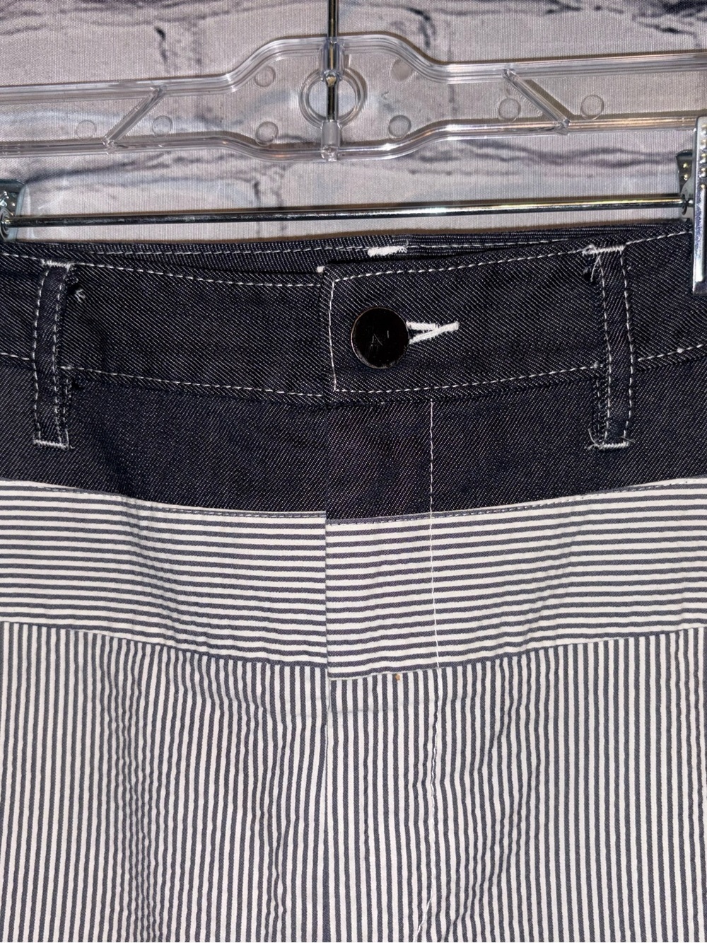 Jason Wu Seersucker & Denim Pants In Twilight Star White Size 2 Striped Modern - Picture 6 of 14